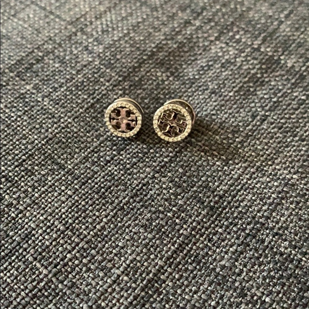 Tory Burch crystal silver studs